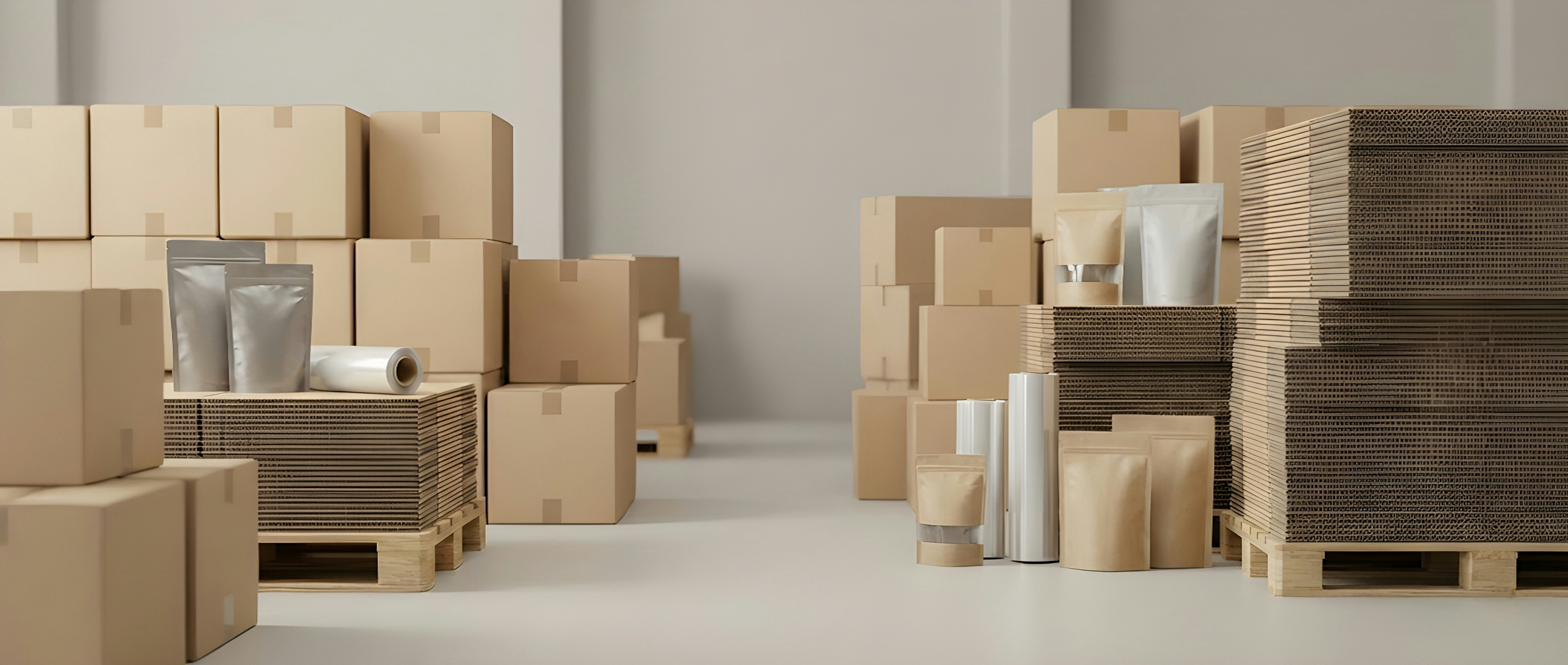 Warehouse worker holding a shipping box
